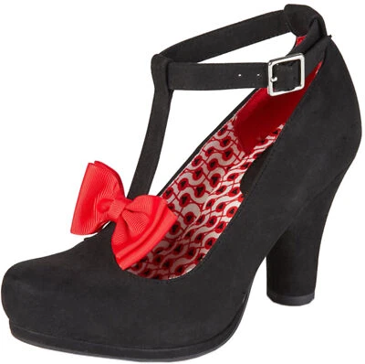 Ruby Shoo «KIARA T-STRAP» Vintage BOW Riemchen 50s PUMPS High Heels Rockabilly - Bild 1 von 4