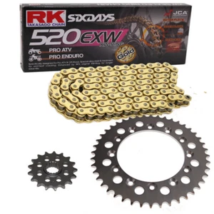 Chain Set Kawasaki KX 250 For 11-18 Chain RK GB 520 Exw 114 Open Gold 13/50 - Picture 1 of 4
