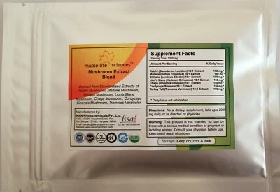 Reishi Pilzextrakt Maitake Shiitake Löwenmähne Chaga Cordyceps Sinensis PE - Bild 1 von 2