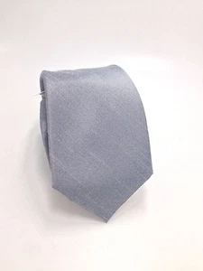 $78 Nick Cannon Men Slim Neck Tie Casual Gray Solid Dress Skinny Necktie 60x3 - Picture 1 of 5