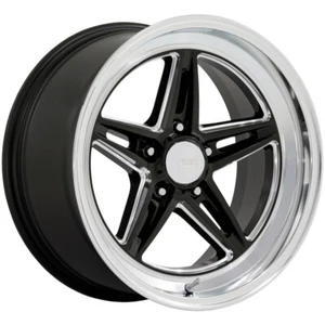 18x10 +0 American Racing VN514 Groove 5x4.75 Black Diamond Cut Wheels (Set of 4) - Picture 1 of 3