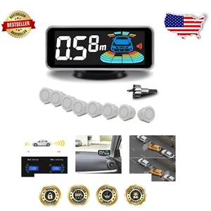 Comprehensive 8-Sensor Car Reverse Safety System with Visual & Audible Alerts - Picture 1 of 10