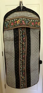 Anne Marie Quilted Garment Bag Large Country Floral Buffalo Plaid 52” - Picture 1 of 12