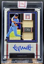 2022 Panini 3 And 2 GEORGE BRETT HALL OF FAME SIGNATURE SWATCHES SP#/32  ROYALS
