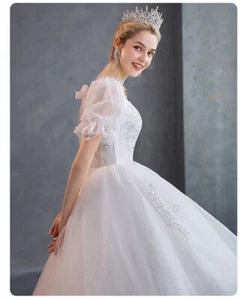 NEW Evening Formal Party Ball Gown Prom Bridesmaid Bride Wedding White Dress S85 - Picture 1 of 13