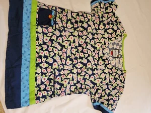 Womens Small Mary Engelbreit Medical Scrub Top - Picture 1 of 3