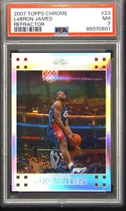 2007 Topps Chrome #23 LeBron James Refractor 271/999 PSA 7 - Picture 1 of 2