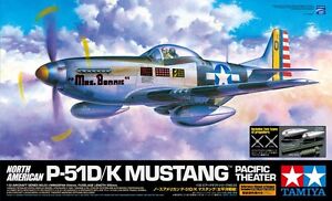 Tamiya 60323 1/32 Scale Model Kit North American P-51D/K Mustang Pacific Theater