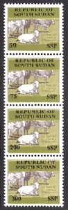 SÜDSUDAN 2019 4 vorgeschlagene Briefmarken - (noch) nicht offiziell ausgestellt - Kostenloser Versand in die USA - Bild 1 von 1