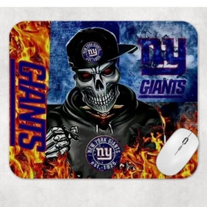 Giants Football Skull Quote Computer Non Slip Custom Mouse Pad - Afbeelding 1 van 8