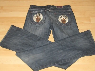 ROCK & REPUBLIC JEANS DESGASTADOS CALAVERA NUEVOS CON ETIQUETAS TALLA 27 NUEVOS Foto 1 de 2