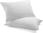 Royal Comfort Goose Down Feather Pillows 1000gsm 100% Cotton Cover - Twin Pack