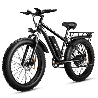 1000W 48V Electric Bike Mountain Bicycle e bike 26" Fat Tire 28MPH for Adult US - Image 1 of 4