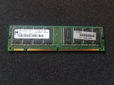 Micron  64MB - PC100 - 100MHz - SDRAM - 168 Pin (MT8LSDT864AG-10EC7) - Image 1 of 3