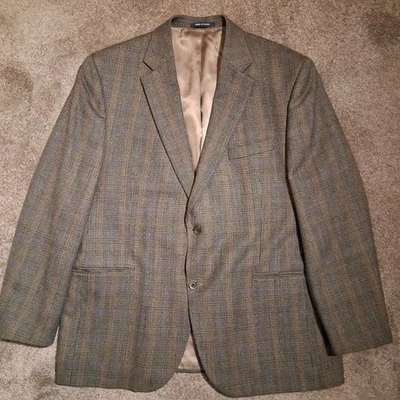 DANIEL CREMIEUX 100% Lana Chaqueta Blazer Abrigo Deportivo Cuadros Marrón Talla 46R Foto 1 de 4