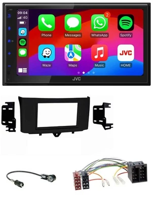 JVC Bluetooth 2DIN MP3 DAB USB Autoradio für Smart ForTwo 10-15 ISO Profiversion - Bild 1 von 4