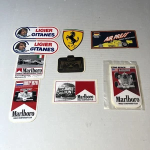 Vtg Lot Marlboro Racing Stickers James Hunt Gitanes Monza 70s BND - Picture 1 of 6