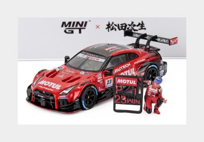 MINI-GT MGT00875-L NISSAN - GT-R (R35) TEAM MOTUL AUTECH N 23 WINNER SUZUKA GT50