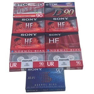Blank Cassette Tapes Lot – 9x 90 Min + 4x 60 Min Type I New Sealed - Picture 1 of 2