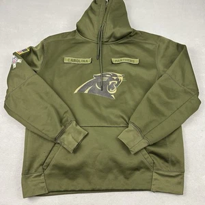 Carolina Panthers Hoodie Men Large Green Flag NFL On Field Salute To Service L * - Picture 1 of 9