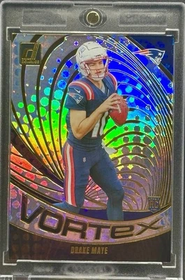 Drake Maye RARO NOVATO RC HOLO FOLHA REFRATOR CARTÃO DE INVESTIMENTO PATRIOTAS ESTADO PERFEITO - Imagem 1 de 2