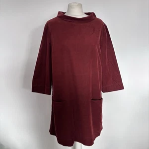 Seasalt Needlecord Tunic Size 16 Brown Pockets 3/4 Sleeve 100% Cotton Autumn - Picture 1 of 10