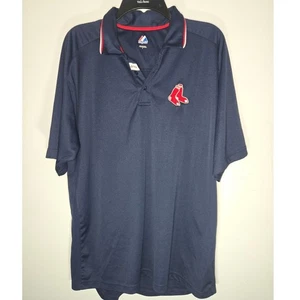 Boston Red Sox Majestic Men's Dri-Fit Polo Navy Size Large - Picture 1 of 6