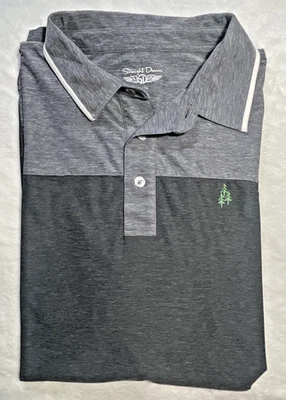 Camisa polo recta gris 2 tonos Whispering Pines club de golf para hombre XL Foto 1 de 4