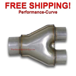Single 3" / Dual 2.25" Y Pipe Universal Custom Exhaust Aluminized Y3214 - Picture 1 of 3
