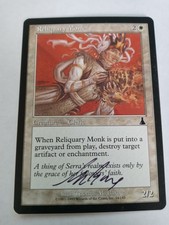 Reliquary Monk ARTIST PROOF. Urza's Destiny signed by Thomas Baxa MTG