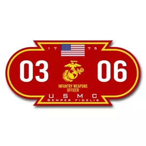 Calcomanía USMC 0306 MOS - Calcomanía de veteranos USMC - Cuerpo de Marines - Calcomanía de 3" Devil Dog - Imagen 1 de 1