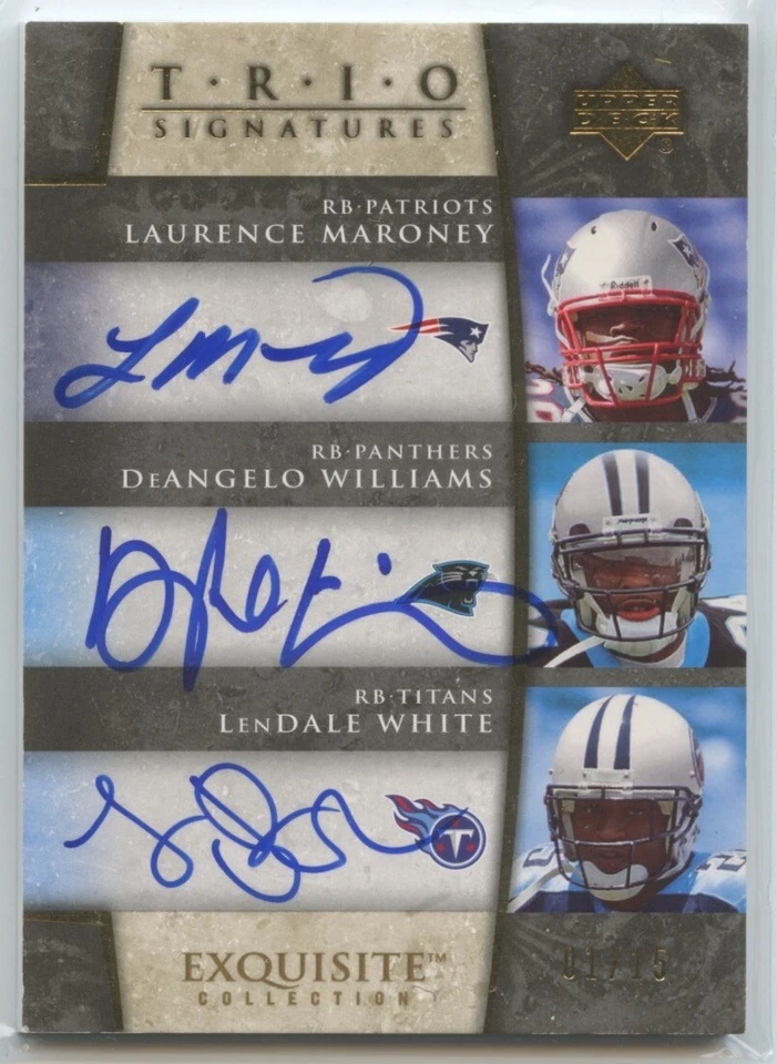 2006 Exquisite Laurence Maroney/DeAngelo Williams/Lendale White AUTO #01/15! - Image 1 of 1