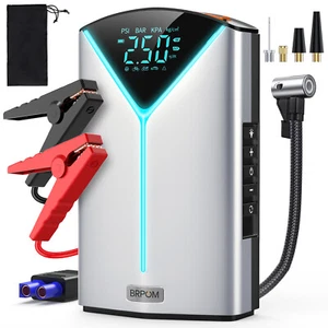 BRPOM 8500A Auto Starthilfe Jump Starter Ladegerät 12V mit Luftpumpe Kompressor - Bild 1 von 10