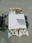 Xbox 360 Slim Bundle W/ 2 Controllers And 2 Games