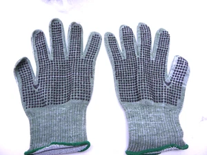 12-Pairs SMALL Cotton Knit Work Safety Gloves with Dual-Sided Rubber Dots Grip - Picture 1 of 6