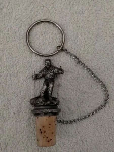 Pewter Male Snow Skier Bottle Stopper (New) - Picture 1 of 6