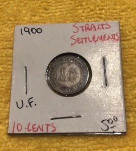 Moneta Argento 10 Centesimi 1900 Insediamenti Stretto Regina Vittoria U.F. - Foto 1 di 2