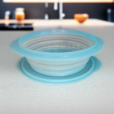 TUPPERWARE B43 MINI-MAX 2,0 L CIOTOLA PIEGHEVOLE BLU CHIARO - Immagine 1 di 2