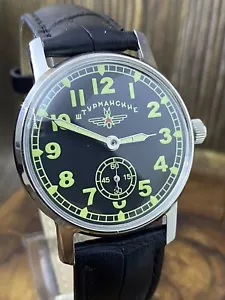 OROLOGIO DA POLSO VINTAGE STURMANSKIE AVIATOR MATRIMONIO STILE MILITARE SOVIETICO URSS - Foto 1 di 14