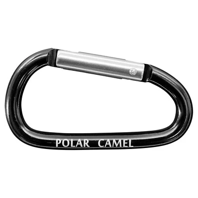 Mosquetón para botella de agua Polar Camel Premium negro o gris clip para botella de agua 3,75" Foto 1 de 3