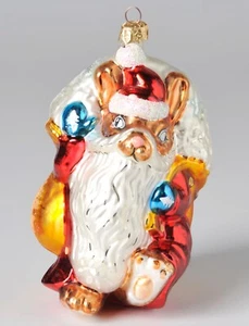Christopher Radko 1998 Woodland Winds Blizzard Santa Bunny Rabbit Glass Ornament - Picture 1 of 10