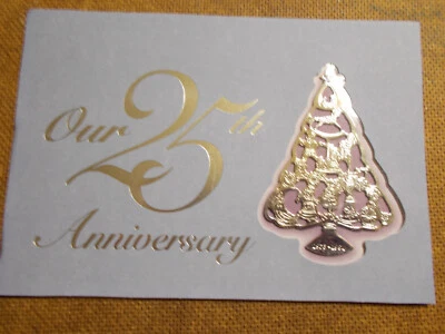 HALLMARK 25 Aniversario 1998 Adorno Club Coleccionista - Árbol de Navidad Plateado Foto 1 de 4