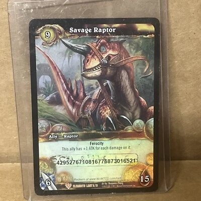 World of Warcraft Savage Raptor Beutekarte zerkratzt - Bild 1 von 3