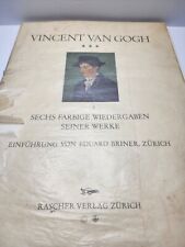 Vincent Van Gogh Lithograph Print Folio, ca 1949- 6 Prints W/Literature