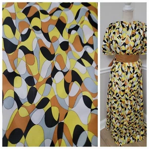 Vintage Polyester Fabric 4 Yards by 45" Opt Art/ Mod/Gogo/Hippie/Mid Century  - Picture 1 of 5