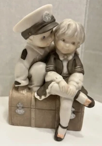 1997 Enesco Our Love Keeps Me Afloat Figurine NBM Bahner Studio Girl  Boy 295957 - Picture 1 of 6