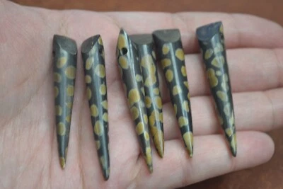 6 PIEZAS COLGANTE CON DIJE DE CUERNO DE BÚFALO DE AGUA NEGRO 2" Foto 1 de 3