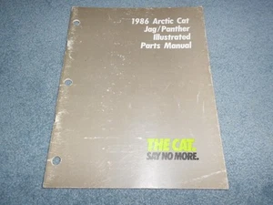 1986 ARCTIC CAT JAG PANTHER SNOWMOBILE PARTS BOOK ILLUSTRATED FACTORY MANUAL - Foto 1 di 6