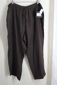 as is read NWT Neiman Marcus Ungaro Emanuel Sz 3X Linen Designer Pants Trouser - Picture 1 of 9