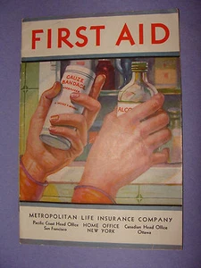 First Aid Metropolitan Life Insurance Company vintage Booklet - Imagen 1 de 1